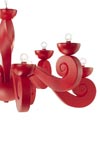 Lustre contemporain rouge en volutes Botero 10 lumières. Masiero. Lustre contemporain rouge en volutes Botero 10 lumières. Masiero.