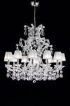 Lustre cristal contemporain blanc . Masiero. Lustre cristal contemporain blanc . Masiero.