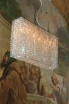 Lustre cristal pampilles forme rectangulaire transparent. Masiero. Lustre cristal pampilles forme rectangulaire transparent. Masiero.
