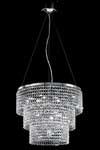 Lustre cylindrique en cristal triple cylindre. Masiero. Lustre cylindrique en cristal triple cylindre. Masiero.