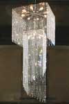 Lustre en cristal section double carré. Masiero. Lustre en cristal section double carré. Masiero.