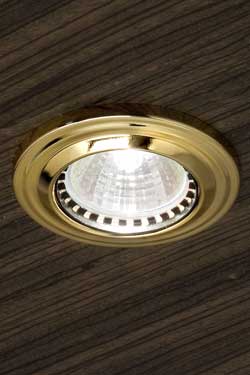 Round gold-plated recessed spotlight. Masiero. 