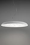 Suspension coupole aplatie blanche avec diffuseur décoré Deco S1 45cm. Masiero. Suspension coupole aplatie blanche avec diffuseur décoré Deco S1 45cm. Masiero.