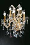 5-light crystal and gold-plated metal bouquet wall light . Masiero. 