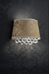 Floral damask wall lamp and crystal drops. Masiero. Floral damask wall lamp and crystal drops. Masiero.