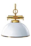 Grande suspension coupole blanche style marin. Moretti Luce. Grande suspension coupole blanche style marin. Moretti Luce.