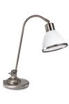 Lampe de table en nickel patiné et verre opale blanc. Moretti Luce. Lampe de table en nickel patiné et verre opale blanc. Moretti Luce.