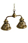Suspension double nautique en laiton naturel. Moretti Luce. Suspension double nautique en laiton naturel. Moretti Luce.