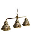 Triple suspension en laiton patiné. Moretti Luce. Triple suspension en laiton patiné. Moretti Luce.