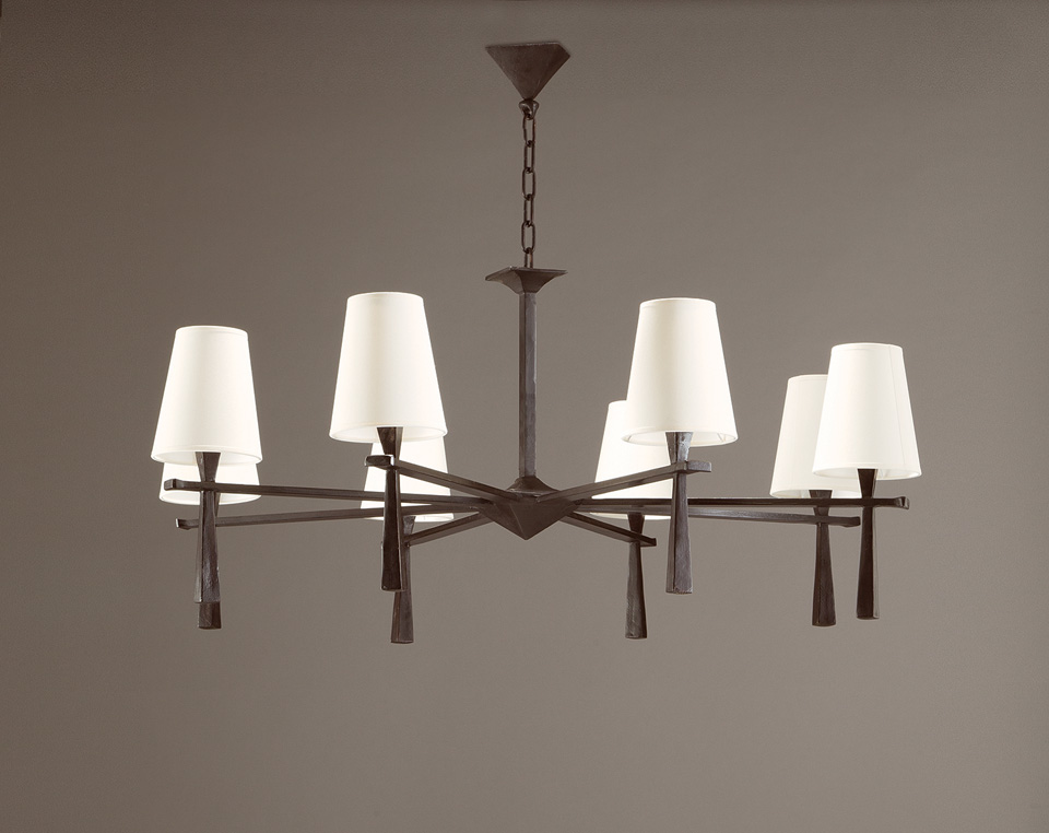 8 Light Chandelier Clean Design In Solid Bronze Pablo Objet 8 Light Chandelier Clean Design In Solid Bronze Pablo Objet Insolite