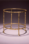 Rounded sofa end in gilded bronze Roma. Objet insolite. Rounded sofa end in gilded bronze Roma. Objet insolite.