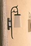 Patined bronze exterior wall lamp Marquise classic style. Objet insolite. Patined bronze exterior wall lamp Marquise classic style. Objet insolite.