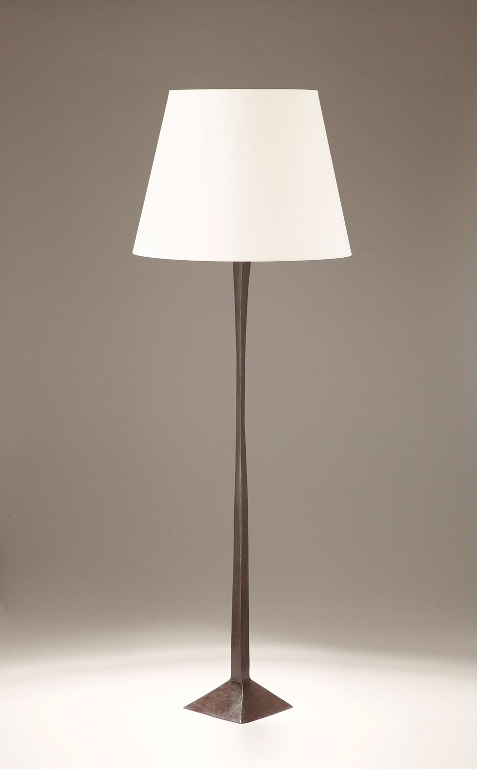 Black Patinated Bronze Floor Lamp And Wide White Shade Maya Objet Black Patinated Bronze Floor Lamp And Wide White Shade Maya Objet Insolite