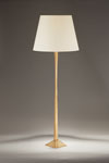 Lampadaire en bronze or et large abat-jour blanc Maya. Objet insolite. Lampadaire en bronze or et large abat-jour blanc Maya. Objet insolite.