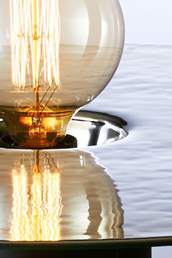 Large contemporary suspension in hammered glass Zénith Mirage. RADAR. 