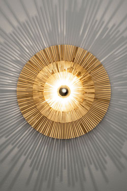 Round wall light in ultra-fine solid brass Lafayette 40cm. RADAR. 