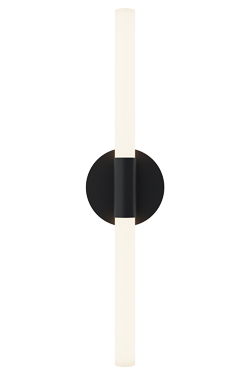 Contemporary black tube wall light with integrated LED Roos. Robin. 