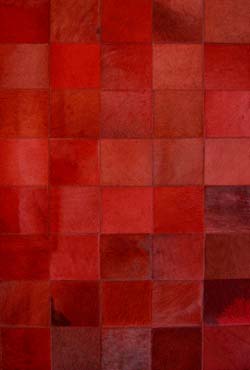 Tapis en peau rouge Prague 120x180. Santelmo. 