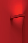 Red wall lamp 90 ° paperclip in raw plaster. Sedap. Red wall lamp 90 ° paperclip in raw plaster. Sedap.