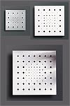Moucharabieh small model square plaster wall lamp in natural white plaster. Sedap. Moucharabieh small model square plaster wall lamp in natural white plaster. Sedap.