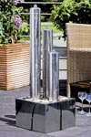 Fontaine design en inox pour interieur et jardin tubes. Seliger. Fontaine design en inox pour interieur et jardin tubes. Seliger.