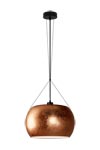 Suspension simple Momo en verre opale cuivré intérieur blanc. Sottoluce. Suspension simple Momo en verre opale cuivré intérieur blanc. Sottoluce.