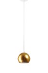 Suspension simple Myoo en verre opale doré intérieur blanc. Sottoluce. Suspension simple Myoo en verre opale doré intérieur blanc. Sottoluce.