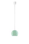 Suspension simple Myoo en verre opale vert aqua intérieur blanc. Sottoluce. Suspension simple Myoo en verre opale vert aqua intérieur blanc. Sottoluce.