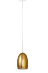 Suspension simple Ume en verre opale doré intérieur blanc. Sottoluce. Suspension simple Ume en verre opale doré intérieur blanc. Sottoluce.