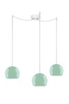 Suspension triple Myoo en verre opale bleu intérieur blanc. Sottoluce. Suspension triple Myoo en verre opale bleu intérieur blanc. Sottoluce.