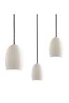 Suspension triple UME 3 en verre opale blanc. Sottoluce. Suspension triple UME 3 en verre opale blanc. Sottoluce.