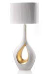 Ca'Doro lampadaire en céramique blanc et doré. Munari par Stylnove Ceramiche. Ca'Doro lampadaire en céramique blanc et doré. Munari par Stylnove Ceramiche.