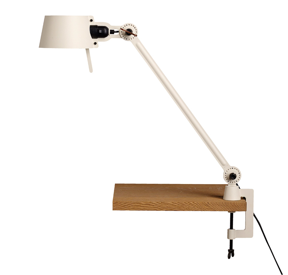 Large Bolt Desk lamp with one arm only, and a vice clamp. Creme ... Large Bolt Desk lamp with one arm only, and a vice clamp. Creme ...