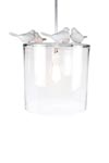 Autumn pendant lamp, white porcelain and pewter birds. Vanessa Mitrani. Autumn pendant lamp, white porcelain and pewter birds. Vanessa Mitrani.