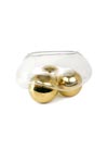 Vase or cup 3 balls in blown glass and polished bronze. Vanessa Mitrani. Vase or cup 3 balls in blown glass and polished bronze. Vanessa Mitrani.