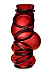 Colorful Colors Ring Red Glass Vase. Vanessa Mitrani. Colorful Colors Ring Red Glass Vase. Vanessa Mitrani.