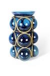 Vase haut Circle en verre soufflé bleu canard. Vanessa Mitrani. Vase haut Circle en verre soufflé bleu canard. Vanessa Mitrani.