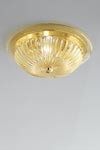 Plafonnier Comari en cristal de Murano ambré soufflé incrustré de paillettes d'or 24 carats. Vistosi. Plafonnier Comari en cristal de Murano ambré soufflé incrustré de paillettes d'or 24 carats. Vistosi.