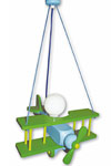 Avion vert et bleu PM suspension . Waldi Leuchten. Avion vert et bleu PM suspension . Waldi Leuchten.