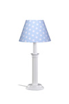 Lampe de chevet bleu et blanche motif Etoiles. Waldi Leuchten. Lampe de chevet bleu et blanche motif Etoiles. Waldi Leuchten.