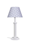 Lampe de chevet enfant motif étoiles sur fond gris. Waldi Leuchten. Lampe de chevet enfant motif étoiles sur fond gris. Waldi Leuchten.