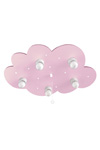 Plafonnier Nuage rose 5 lumières en bois laqué. Waldi Leuchten. Plafonnier Nuage rose 5 lumières en bois laqué. Waldi Leuchten.