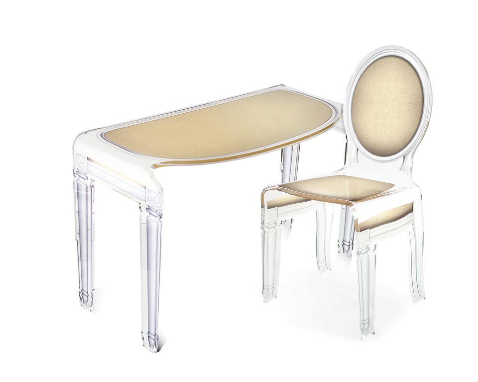Bureau Sixteen Enfant Beige Acrila Specialiste Du Plexiglas Ref 15090227
