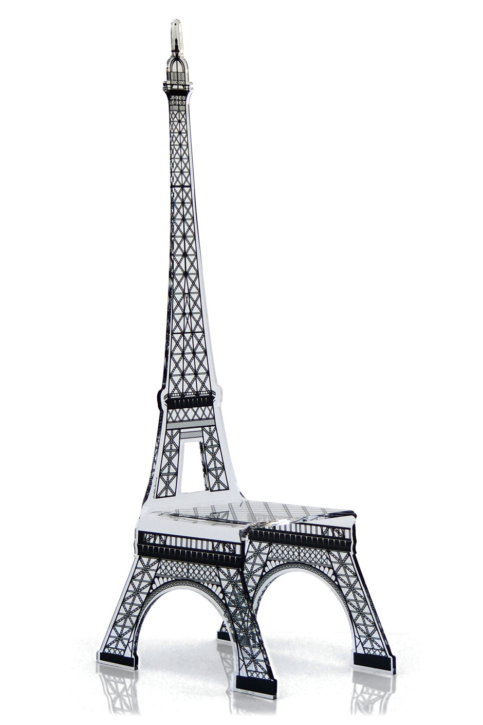 Chaise design Tour Eiffel haut dossier. Acrila. 