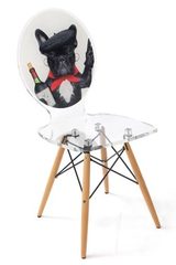 Chaise en plexiglass transparente Graph Dog Wine. Acrila. Chaise en plexiglass transparente Graph Dog Wine. Acrila.