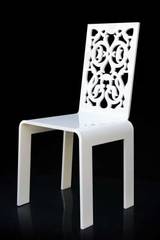 Chaise Grand Soir dentelle blanche. Acrila. Chaise Grand Soir dentelle blanche. Acrila.