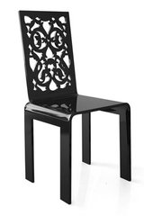 Chaise Grand Soir dentelle noire . Acrila. Chaise Grand Soir dentelle noire . Acrila.
