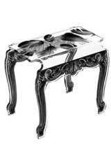Chevet noir style Louis XVI plume. Acrila. Chevet noir style Louis XVI plume. Acrila.