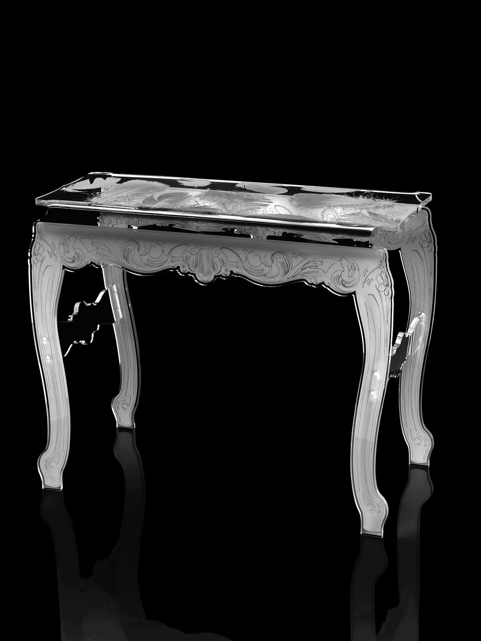 Console Enfant Design Plume Blanche Acrila Specialiste Du Plexiglas Ref 11030472