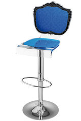 Tabouret altuglas baroque motif bleu. Acrila. Tabouret altuglas baroque motif bleu. Acrila.